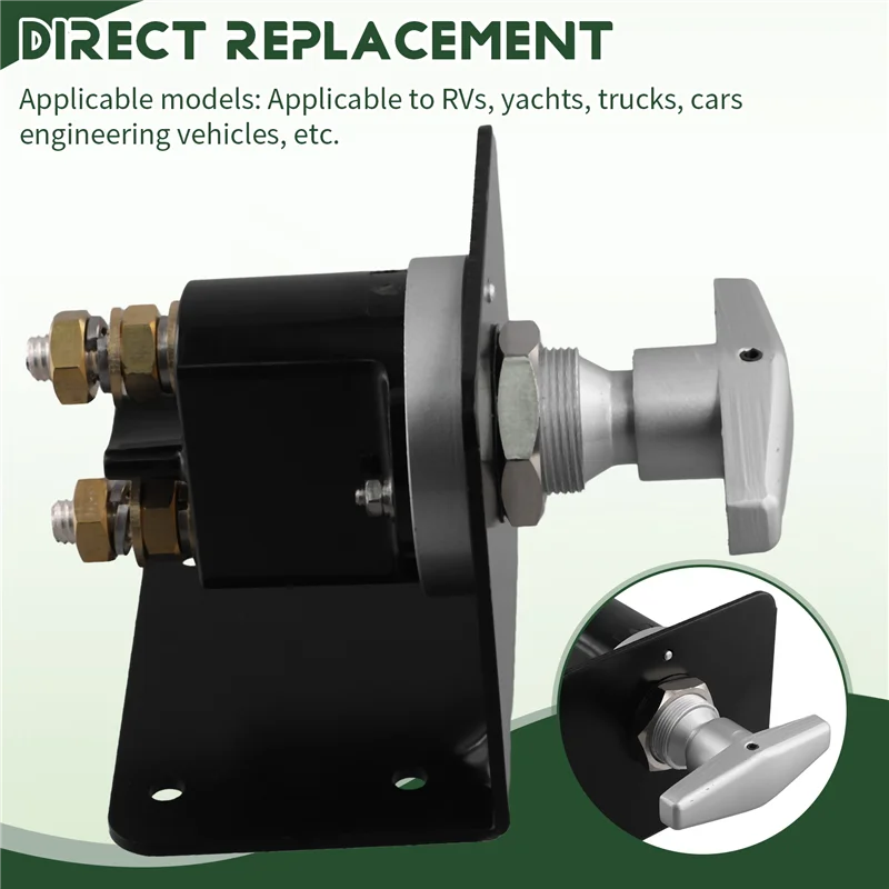 

Yacht RV Universal 12V-48V Battery Power Off Switch With Lock Panel Main Power Switch 20247