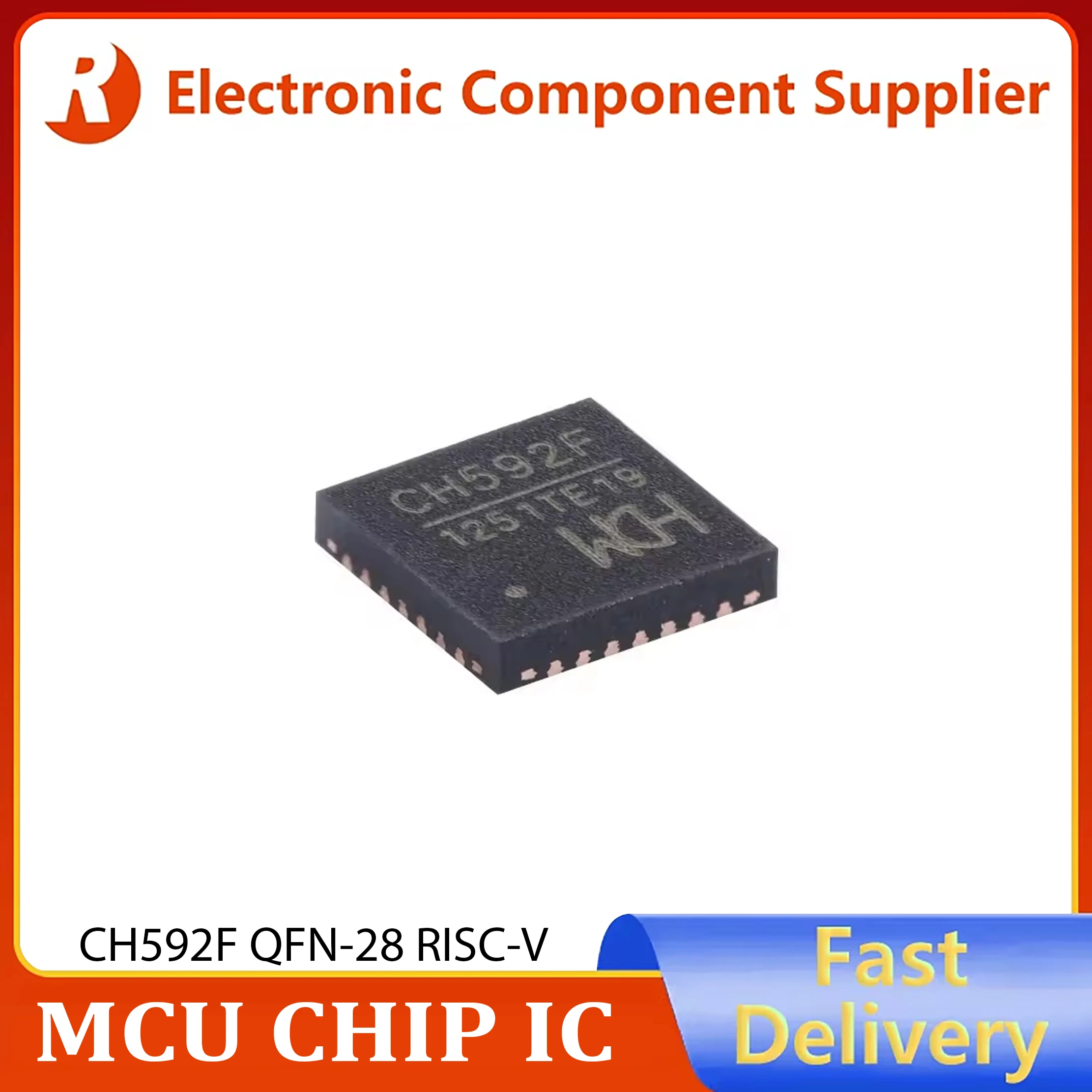 5pcs Genuine Original CH592F QFN-28 RISC-V Core BLE 5.4 Bluetooth MCU Chip in stock