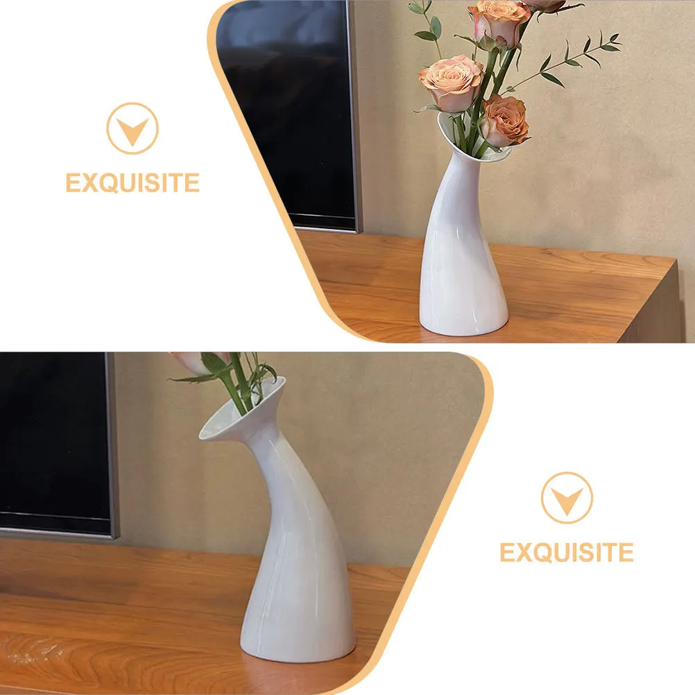 

Alipis Ceramic Mushroom Vase Decor Centerpiece Unique Tabletop Shelf Display Simple Flower Arrangement