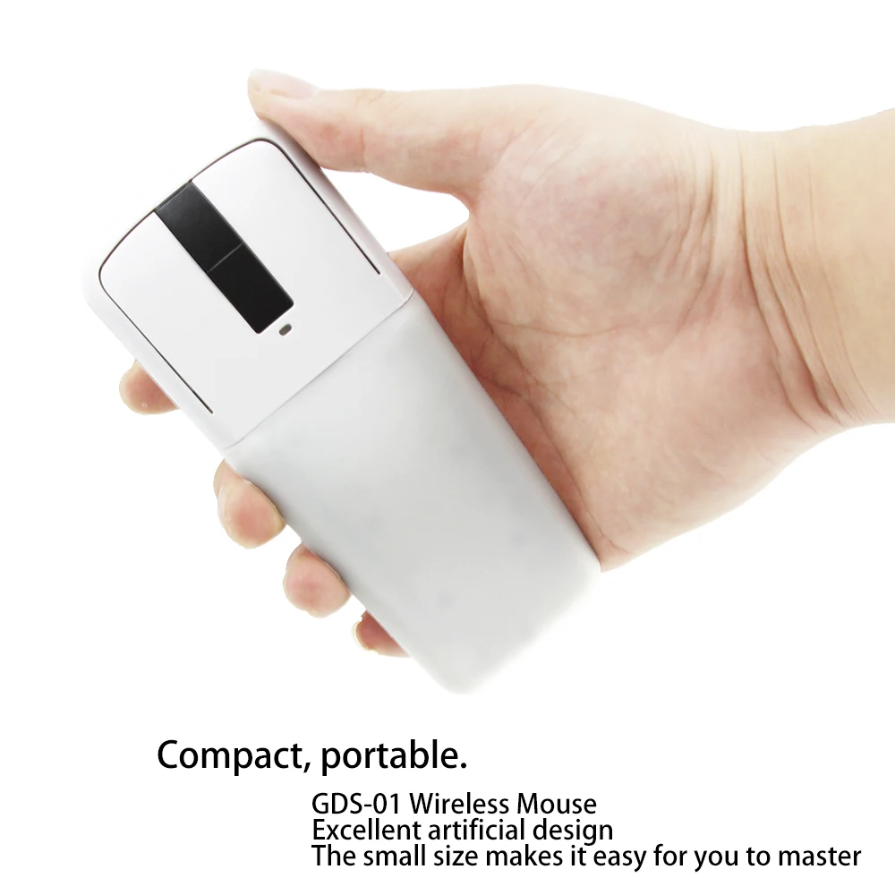 Wireless Bluetooth Mouse Foldable Arc Touch Mouse Ergonomic Slim Folding PC Mice USB Optical Computer Mause 1200DPI For Macbook