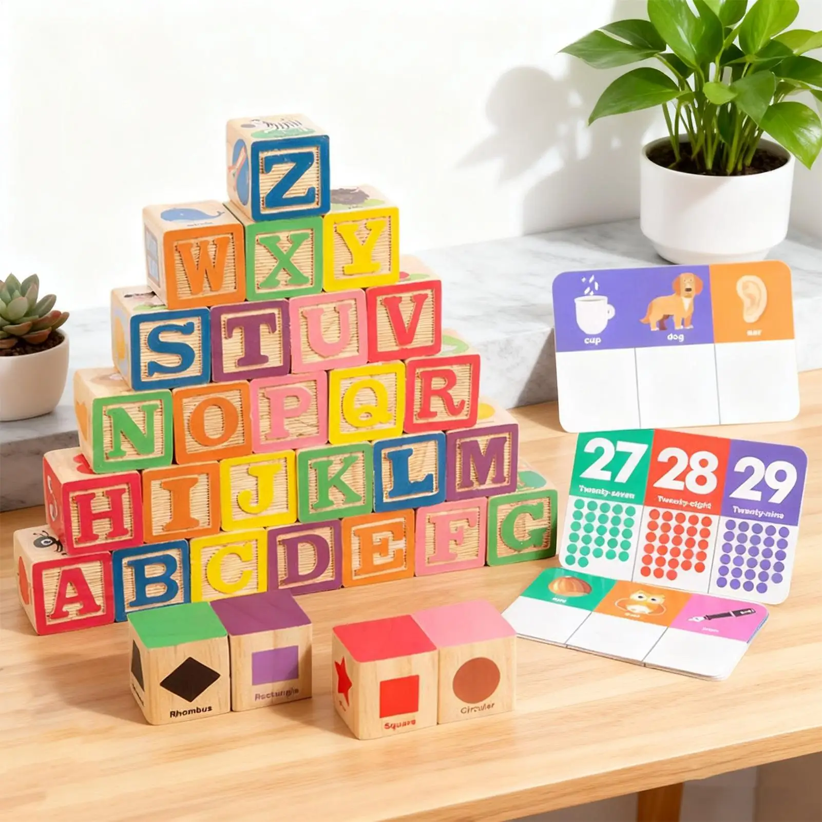 Blocos de letras de madeira cor aprendizagem quebra-cabeça brinquedos crianças animais correspondência empilhamento blocos para a criança meninas crianças jardim de infância