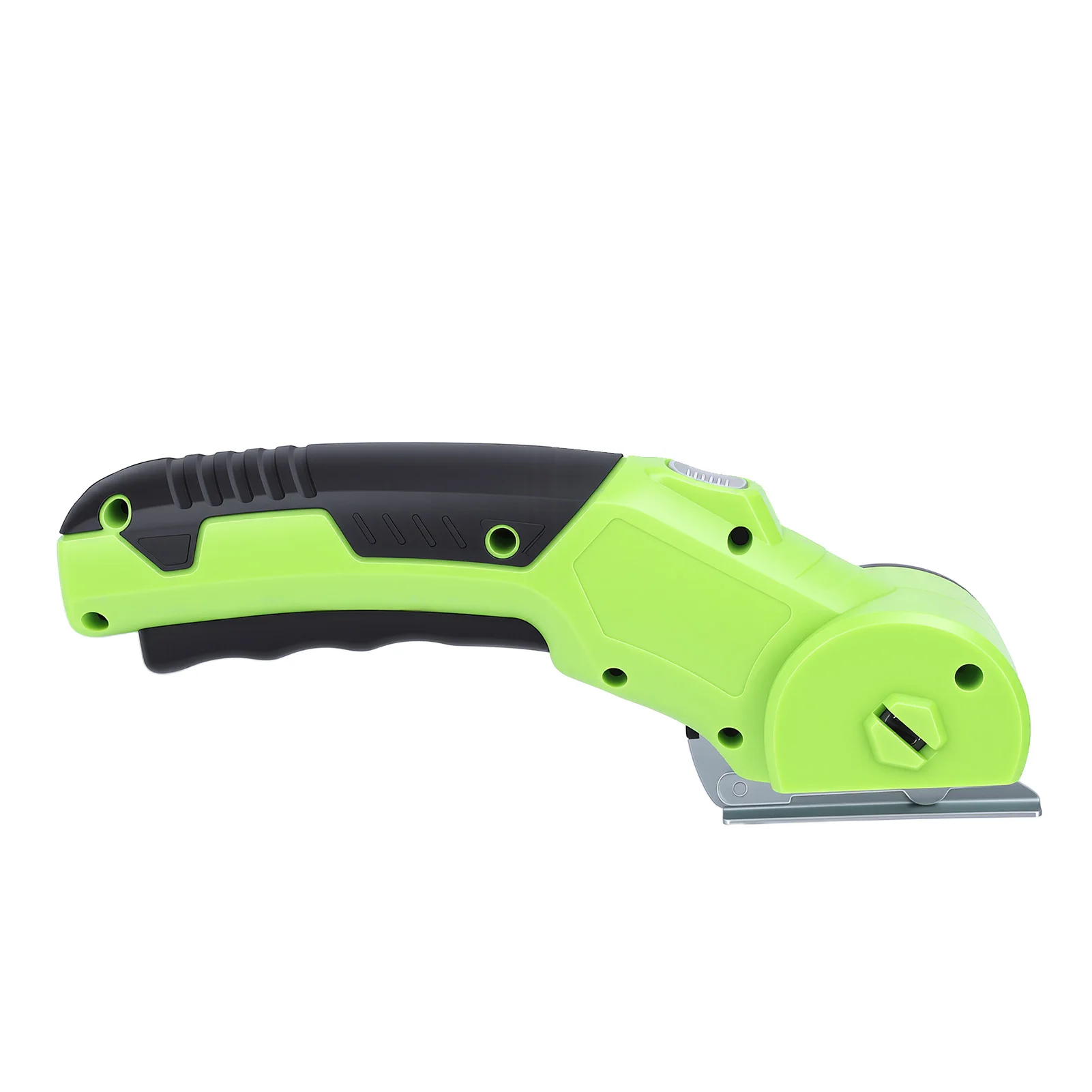 Elektryczny nóż do kartonu 320 obr./min, akumulatorowe nożyce elektryczne z wskaźnikiem naładowania baterii i światłem LED do dywanów, tkanin i skóry.