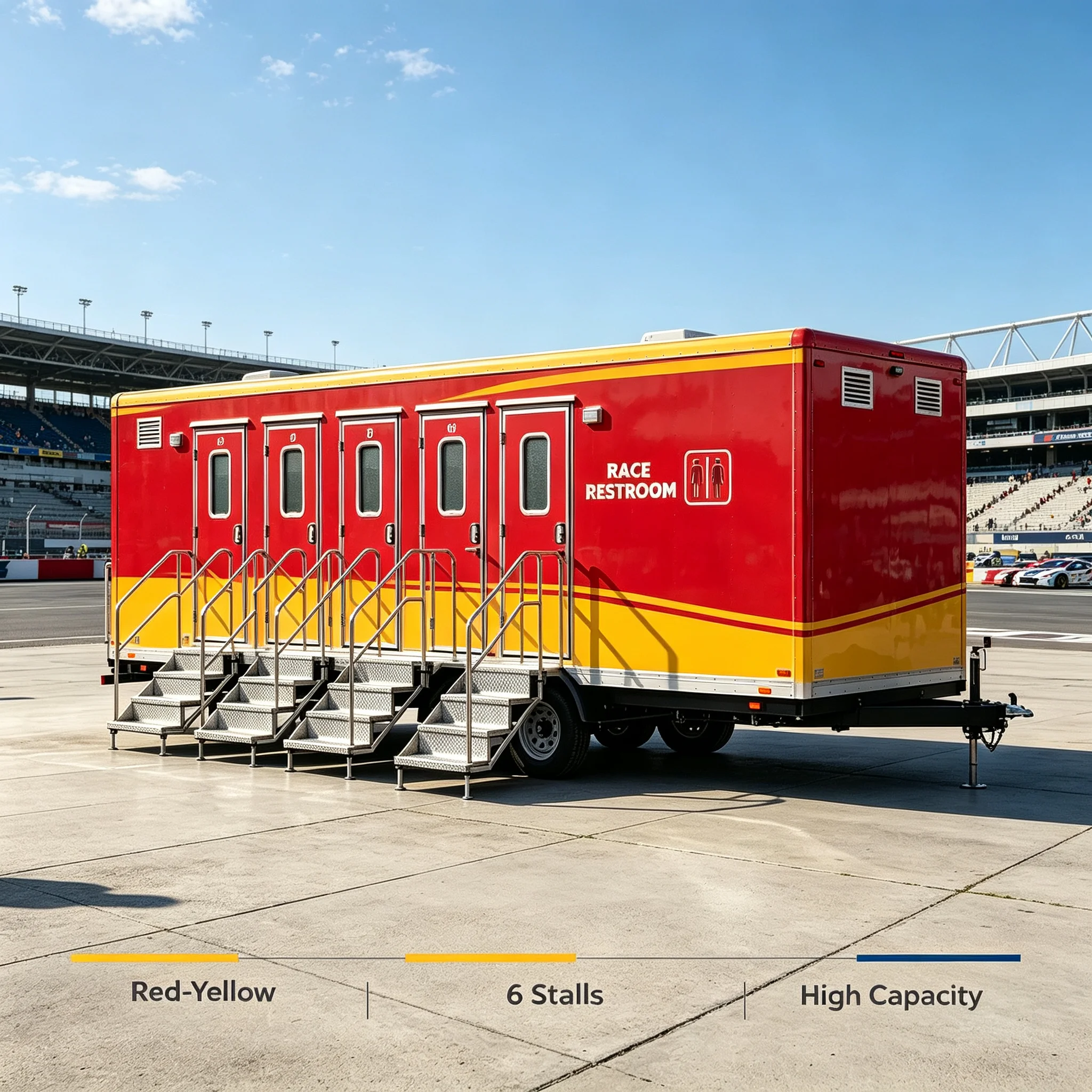 Deluxe Portable Washroom Factory Direct estroom Trailer Commercial Heavy Duty Mobile Toilet Trailer  For Sale