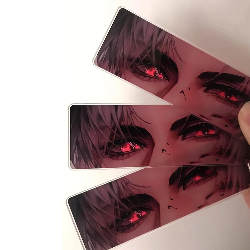 Game Love and Deepspace Acrylic Sylus Eyes Reflective Card Cosplay Cartoon Eye Strip Change Cards Raster Card Bookmark Xmas Gift
