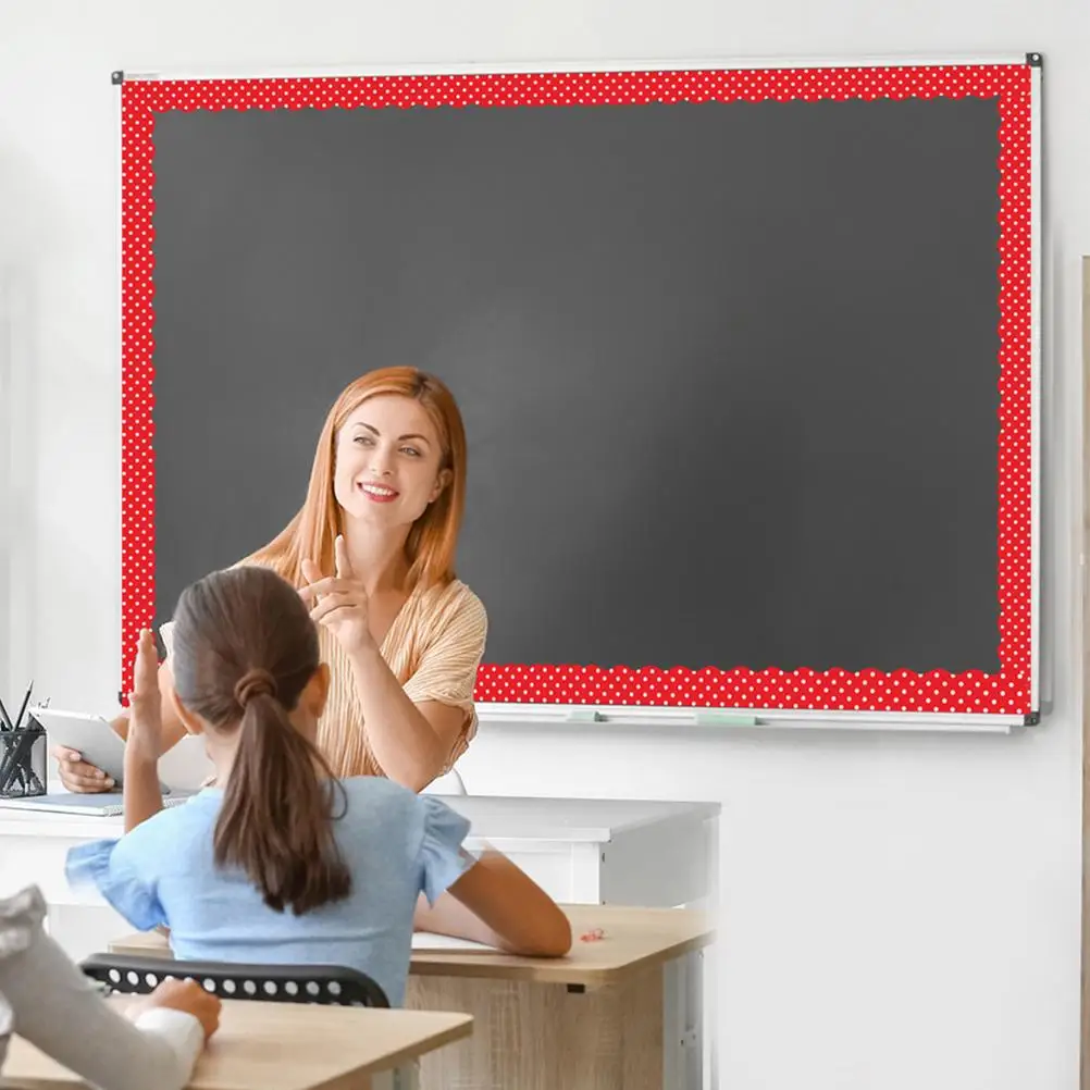 

12pcs Wavy Edge Magnetic Tiles Blackboard Border for Classroom Office Bulletin Whiteboard Decorative Accessories