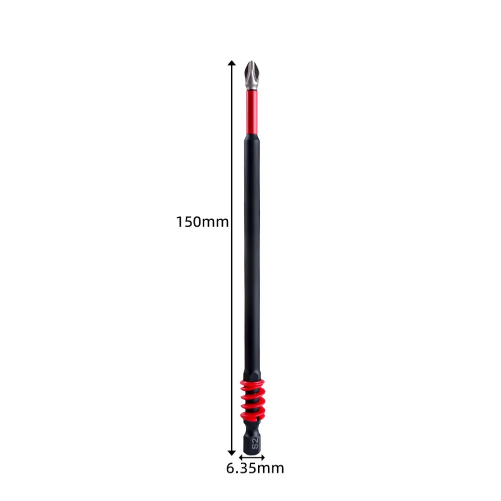 4Pcs Electric Screwdriver Bit Set With Spring Mechanism Non-Slip Carbide Tips For Impact Drill 6.35mm Shank Drill Bit Tool