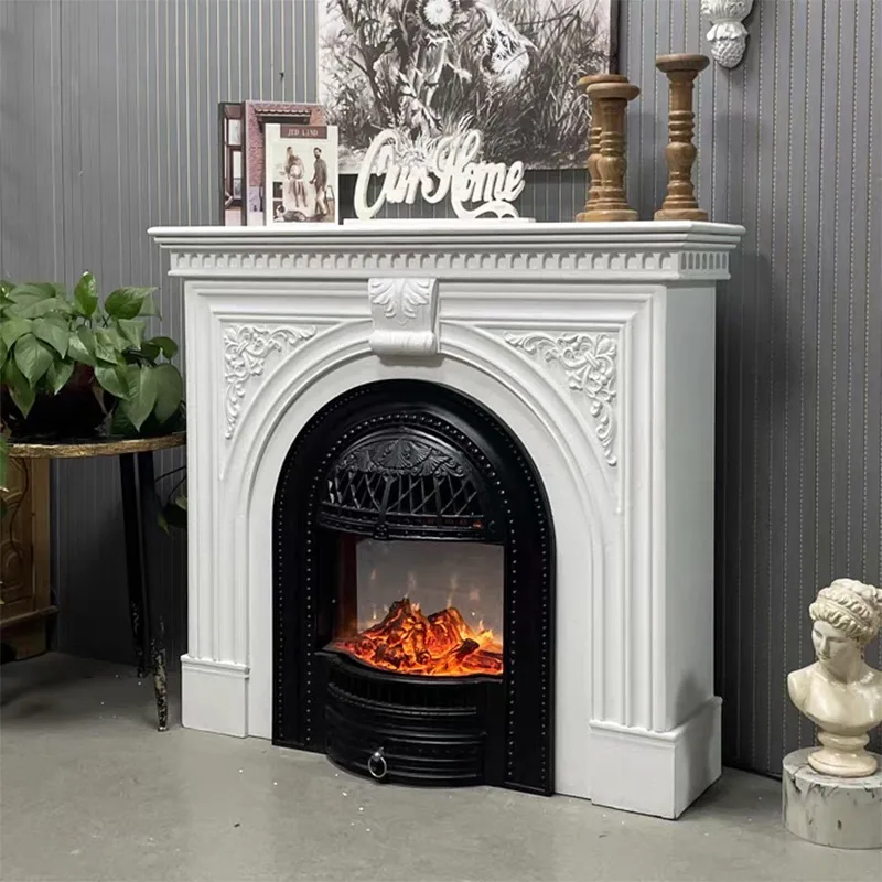 

Nordic Wooden Living Room Fireplace Classic White French Narrow Living Room Cabinets Modern Vetrina Esposizione Furniture Home