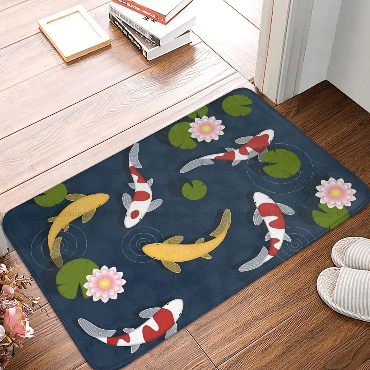 

Animals Non-slip Doormat Japanese Koi Fish Bath Bedroom Mat Outdoor Carpet Indoor Modern Decor