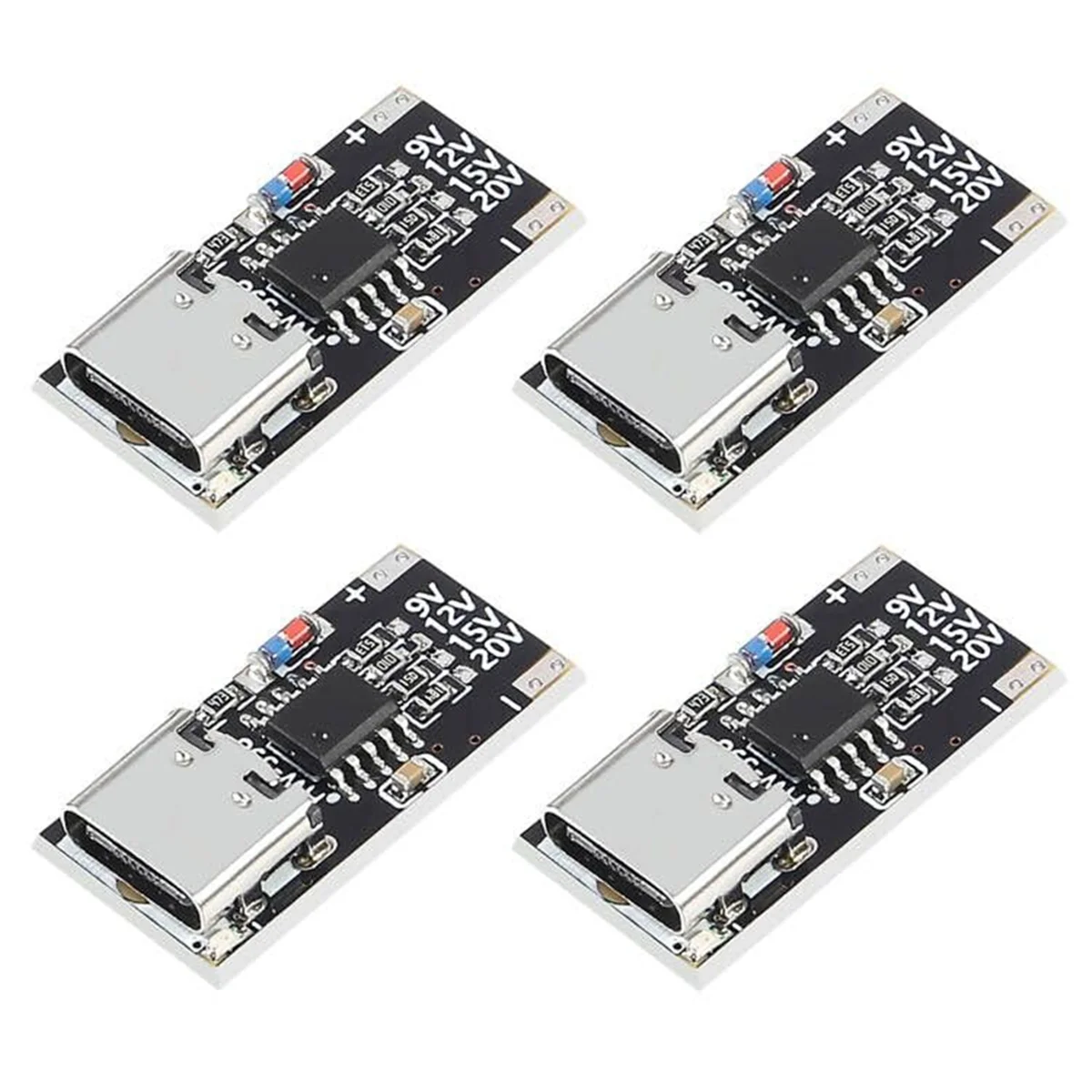 BNGF-4PCS USB-C PD Trigger Board Module PD/QC Decoy Board Fast Charge USB Type-C to 12VPower Delivery Boost Module