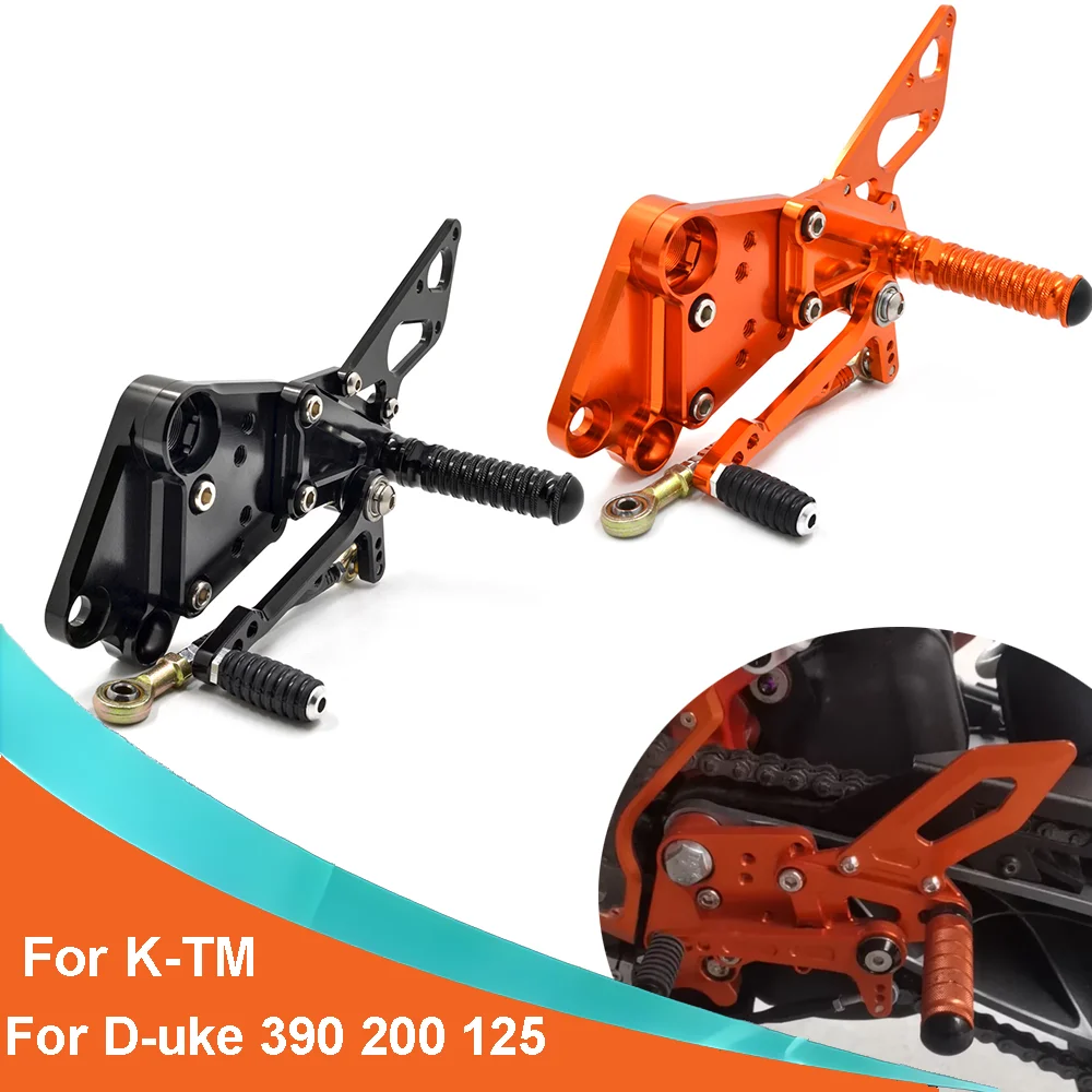 

For K-TM Duke 390 200 125 CNC Adjustable Rearset Footrest Rear Sets Footpegs For DUKE390 2013-2017 DUKE200 DUKE125 all year