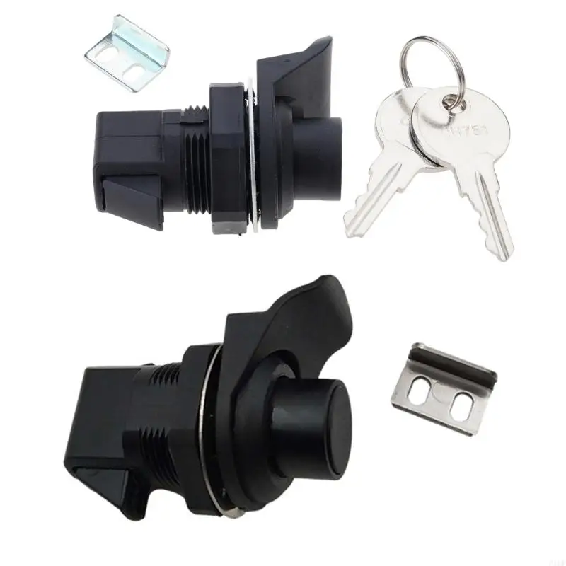 F1CF Plastic Push Button Latches with Smooth Locking Mechanism Waterproof Cabinet Camera Lock for Camping Trailer Cabinet Door