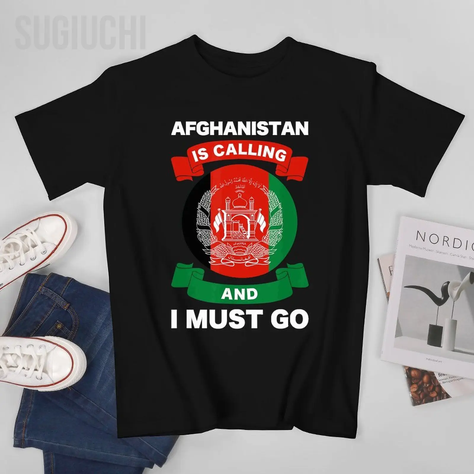 Men Have No Fear The Afghan Is Here Afghan Flag Afghanistan Tshirt Tees T Shirts Women Boys 100% Cotton Short T-Shirt Unisex