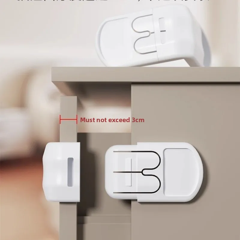 Safety Protection Locks Multi-functional Transparent Non-punching Anti-pinch Drawer Locks Refrigerator Simple Cabinet Door Locks