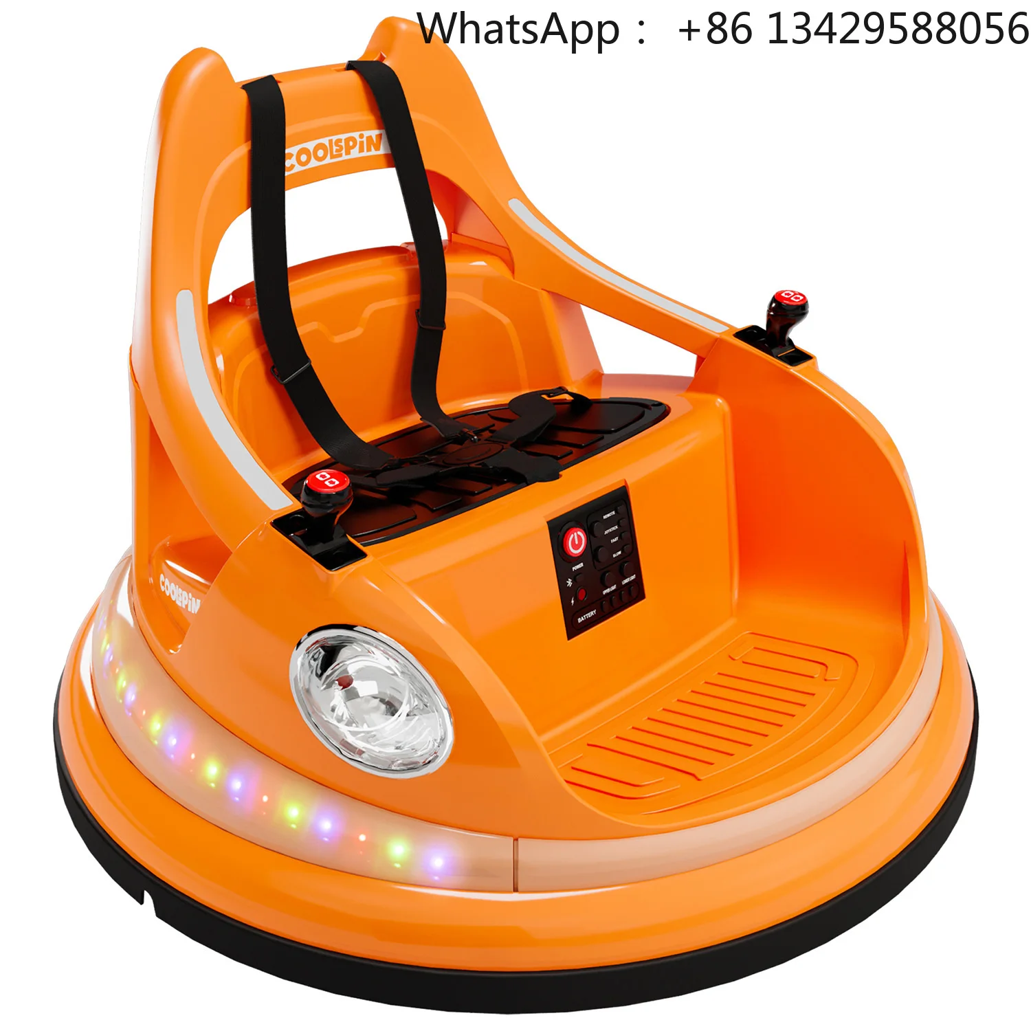 new 12V 360-Spin Bumper Car with Parent Remote for Kids Boys Girls Birthday Party Gift Electric Ride-on Car with Music & Lights