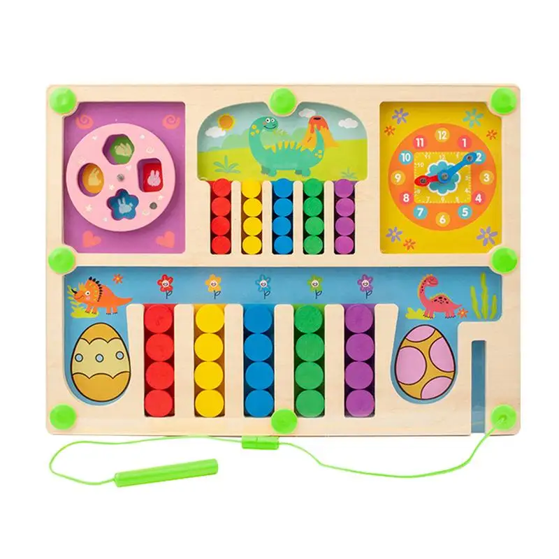 Magnetic Maze Toy Magnetic Color Matching Maze Toy Children Shape Sorting Game Cute Learning Toys For Enhances Fine Motor Skills