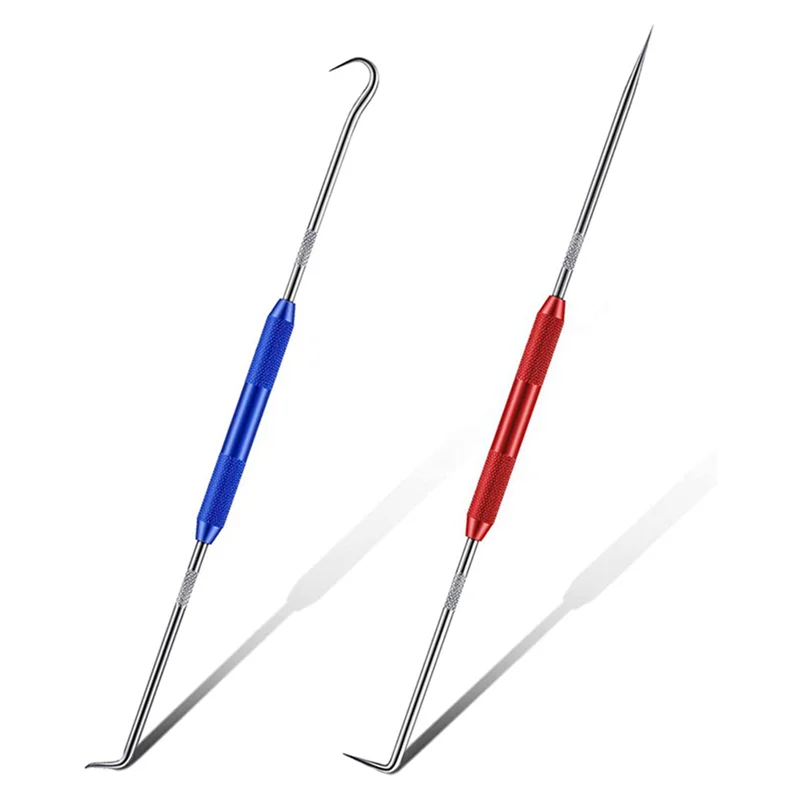 A04I Double Pointed Scriber, 2 Pcs Metal Scribe Tool Hook and 45 Degree 90 Degree Tip Marking Tool for Machinists,Technicians