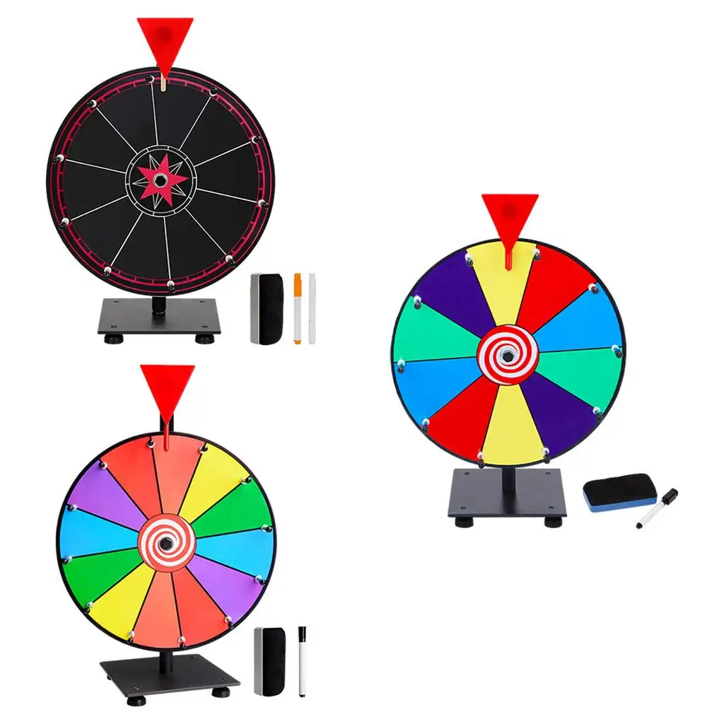 12" Heavy Duty pinning Prize Wheel Editable for Parties Trade Shows Carnival