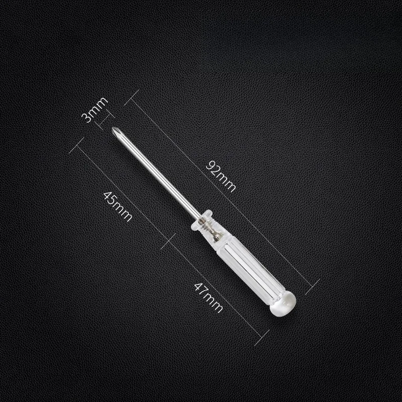 1pcs Mini Transparent Handle Screwdriver Portable Phillips Slotted Screwdriver for Home Repair DIY Hand Tool