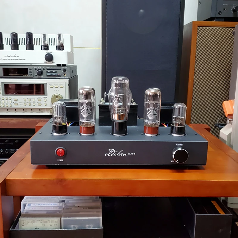 Oldchen El34 amplificador de tubo de vacío Clase A amplificador de sonido Hifi alta potencia 10w cine en casa Bluetooth 5,0 amplificador doméstico de alta gama