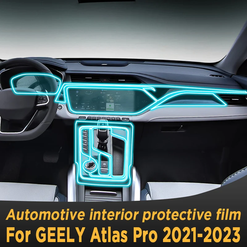 

For GEELY Atlas Pro 2021 2022 2023 Gearbox Panel Navigation Automotive Interior Screen Protective Film TPU Anti-Scratch Sticker