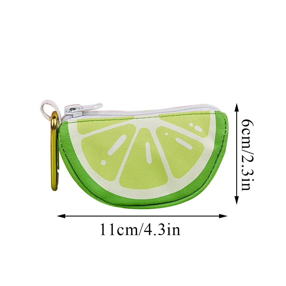 Cute PU Leather Cartoon Fruit Women Coin Purse Keychain Zipper Small Wallets Women Girls Pouch Girls Mini Bag Key Wallet