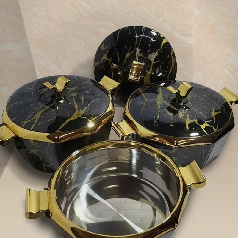 3pcs Set 1.5L 2L 2.5L Food Warmer Thermal Insulated Hot Pot Box Insulation Pot Lunch Box Preservation Heat Ramadan Event