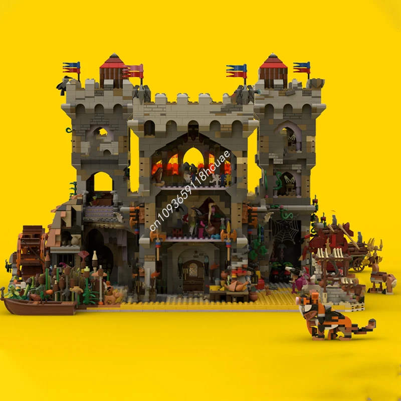 

7408 шт. MOC ностальгический замок ЛЕТО строительные блоки творчество Рождественская игрушка подарок подросток взрослый коллекционная детская модель