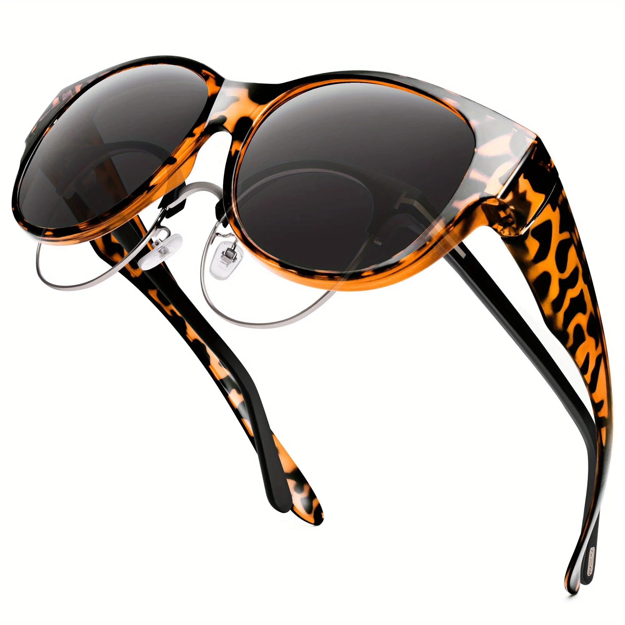 Polarized Fit Sunglasses Women Men Retro Tortoiseshell Sunglasses Set