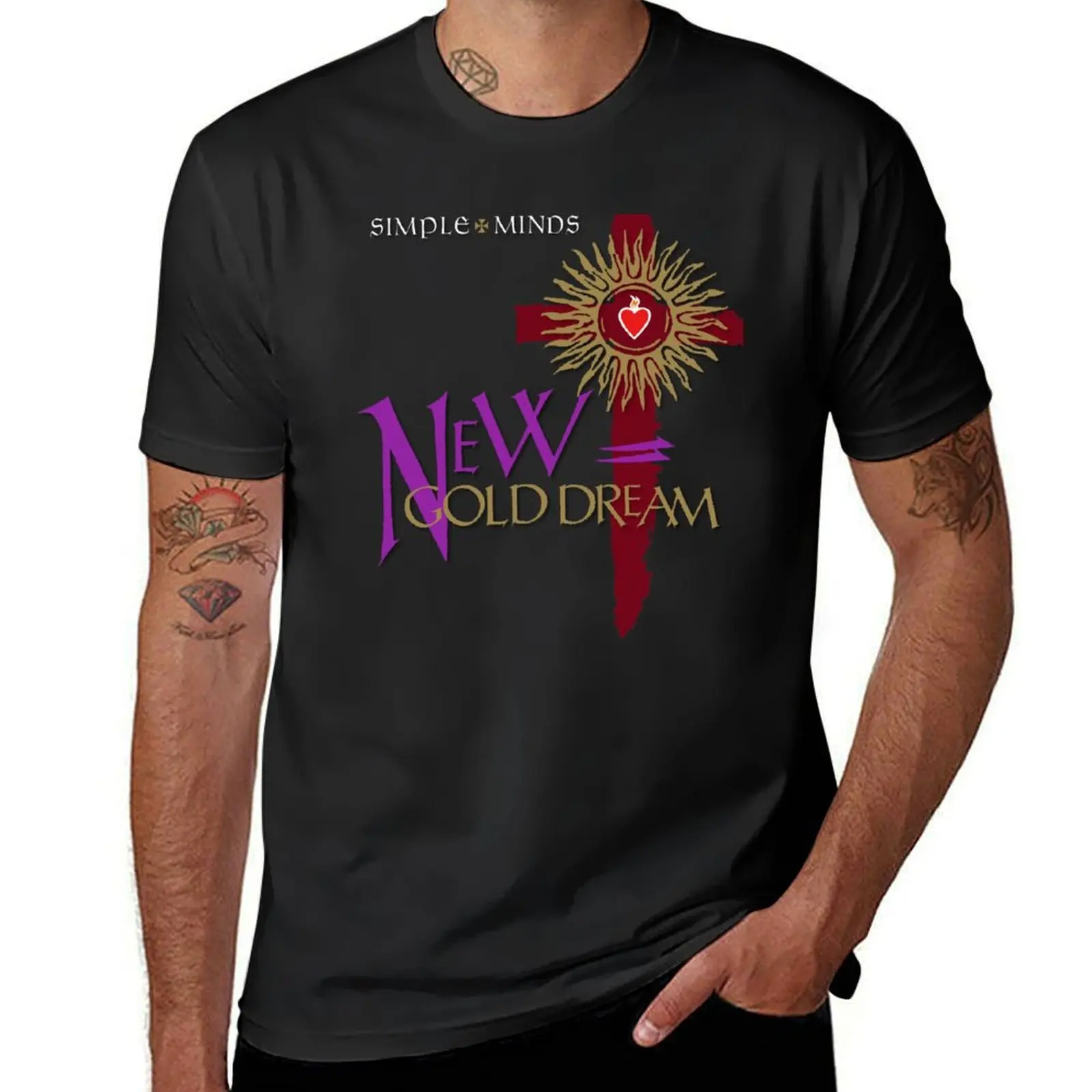 Simple Minds - New Gold Dream 40 Camisetas em branco, camisetas com estampas gráficas, camisetas com estampas de animais para meninos, camisetas grandes e altas para homens.