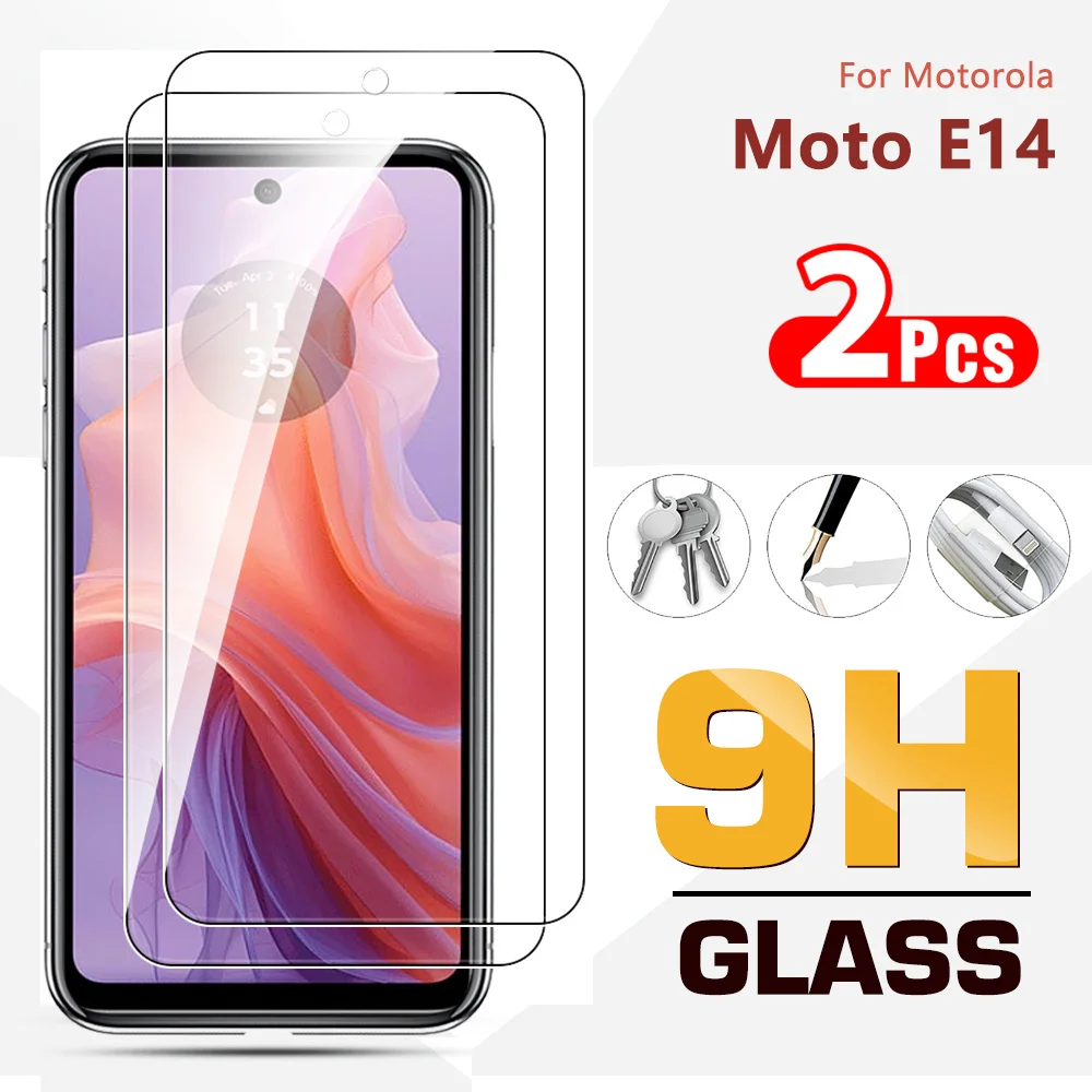 2pcs screen protector For Motorola Moto E14 E 14 14E Clear Front Glass For Motorola E14 Protective Glass Tempered Film 6.56inch