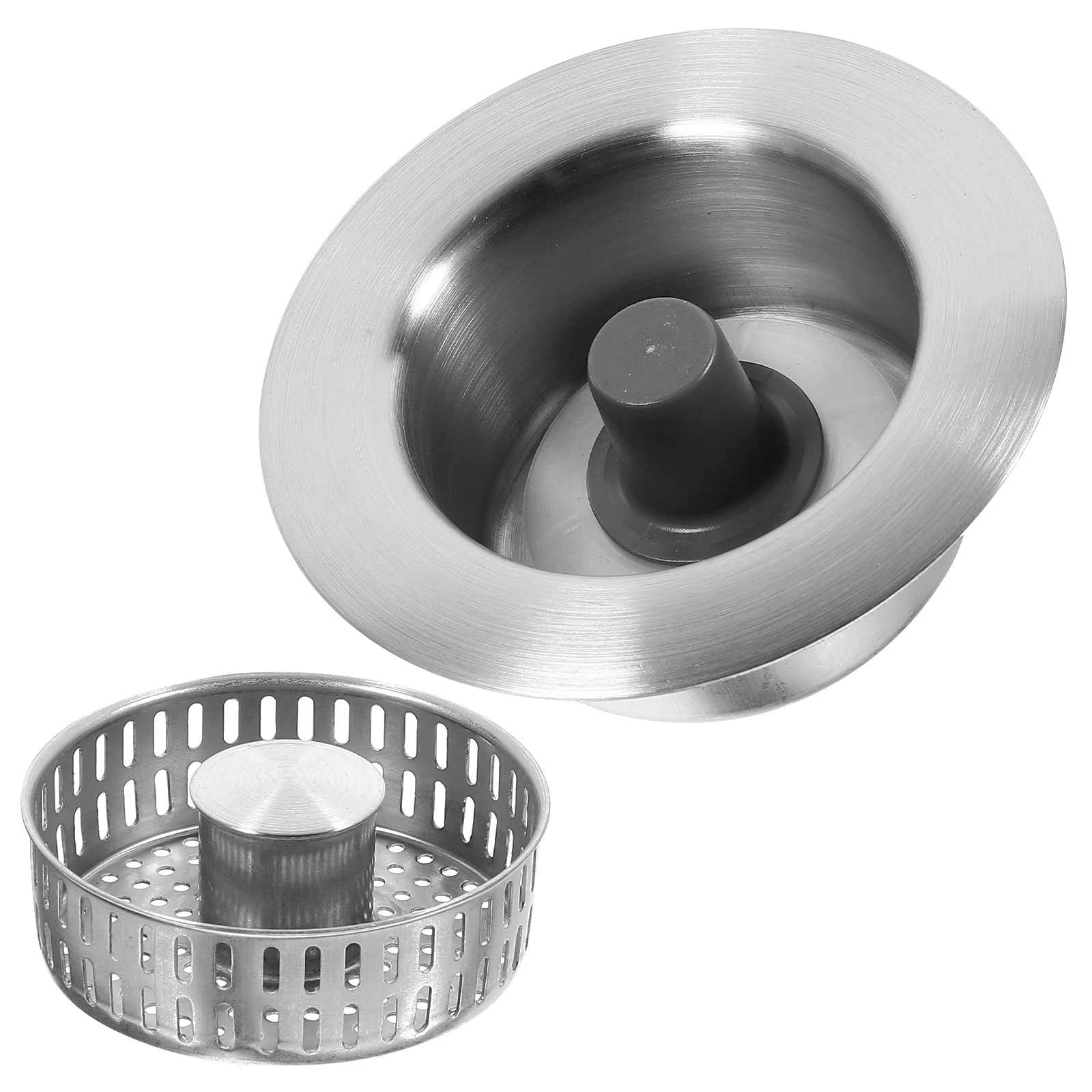 

Stainless Steel Kitchen Sink Drain 110 Strainer Basket Popup Core Hair Catcher Food Filter Leak Proof Easy Installation