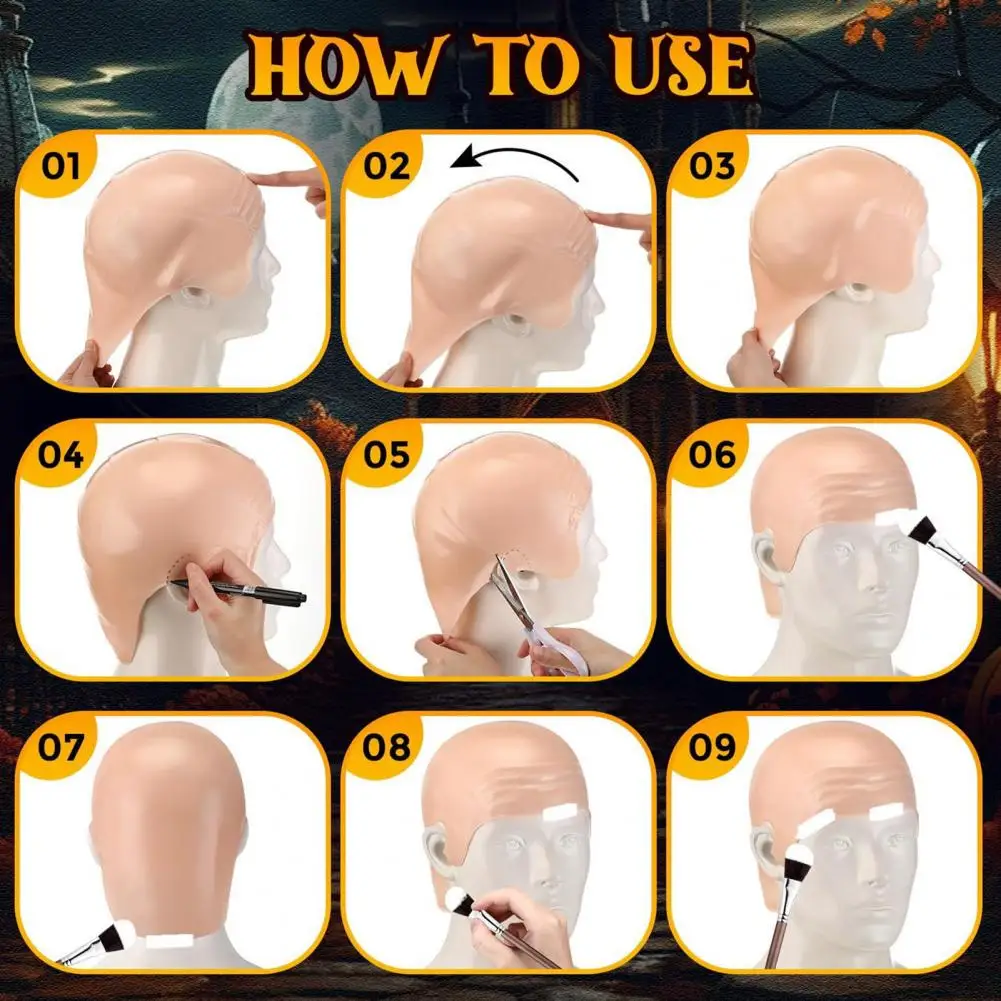 Adults Cap Halloween Cosplay Cap Reusable Costume Accessory Party Supplies for Adults Men Women Makeup Head Cover Hat