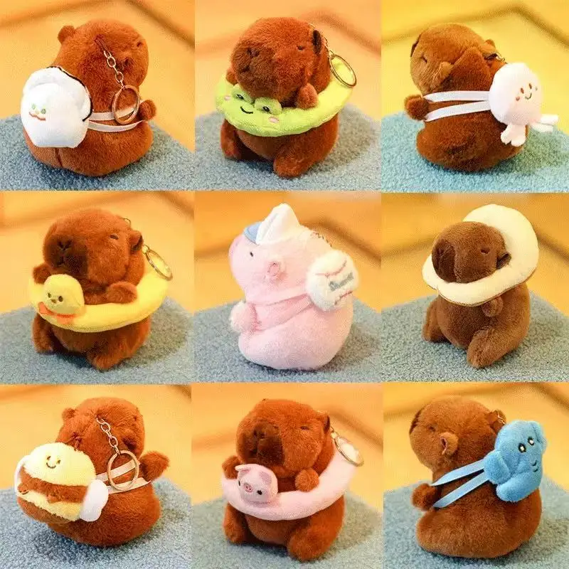 

Cartoon Capybara Plush Keychain Bag Pendant Hanging Decoration Cute Stuffed Doll Toy Desktop Doll Ornament Car Keyring Kids Gift