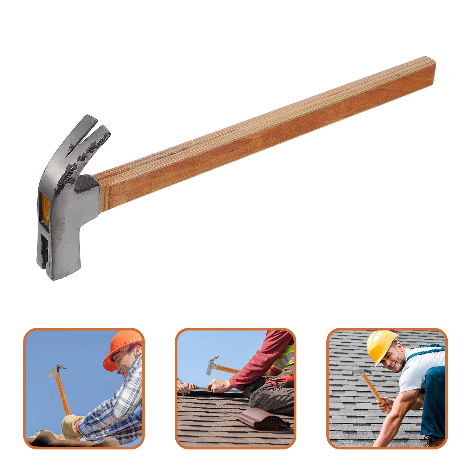 

1Pcs Wood Handle Claw Hammer Compact Lightweight Design Non-Skid Vibration Dampening Pulling Nail Hammer for Home Repair