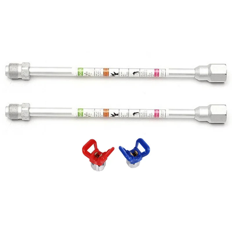 

2025 Trend2 Pcs Airless Paint Sprayer Extension Pole Rod Spray Aluminum Alloy For Airless Paint Sprayer Nozzle Seats Guard