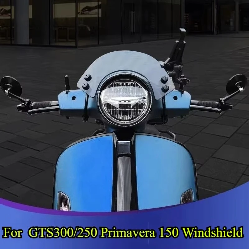 Für VESPA GTS300/250 Primavera 150 Motorrad-Windschutzscheiben-Modifikationszubehör, Deflektor, Schutzabdeckung, sportlicher Windschutzscheibe