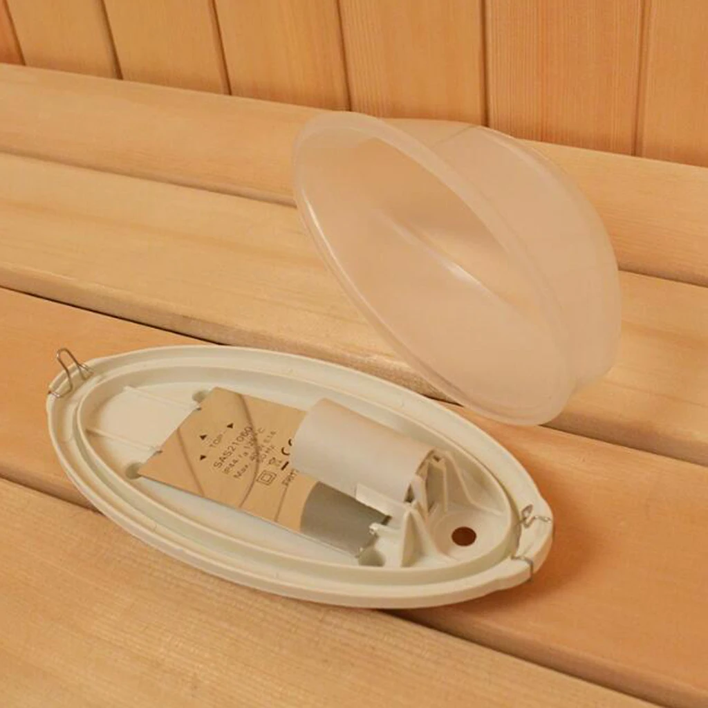 Steam Sauna Device Moisture and Heat Resistant Sauna Light Plastic Lampshade for Home Steam Bath