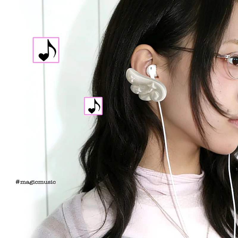 Wings Earphone Decor Cute 3D Printed Headphone Accessories Creative Earphone Wing Charm DIY Earphone Decoration Mini Ornament