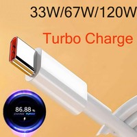 Xiaomi 120W 67W 33W Original USB Type C Cable Turbo Fast Charger Cord Mi 13 12 11 T Ultra Redmi Note 13 12 11 POCO X5 X6 X4 Pro