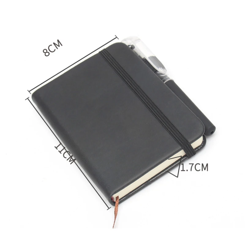 10 Styles A7 PU Cover Mini Notebook Portable Pencil Case Strap Book Retro Practical Student Handwriting Word Book Memo Pad