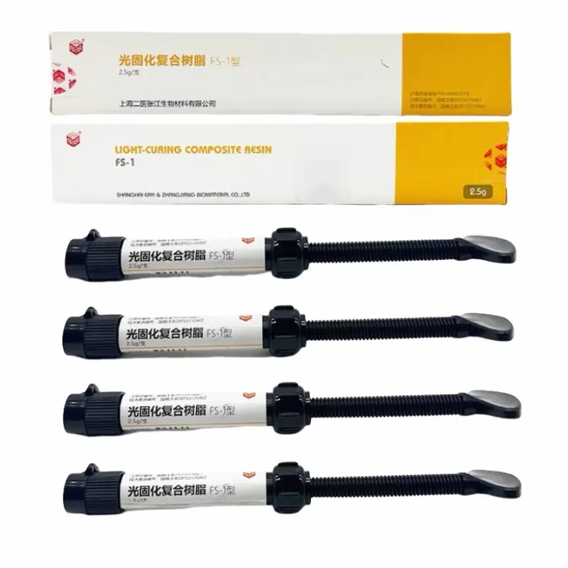 Dentistry Photocuring Composite Nano Resin 2.5g/Pcs Flowable Syringe Bonding Refill Etch Gel Adhesive Materials Tools