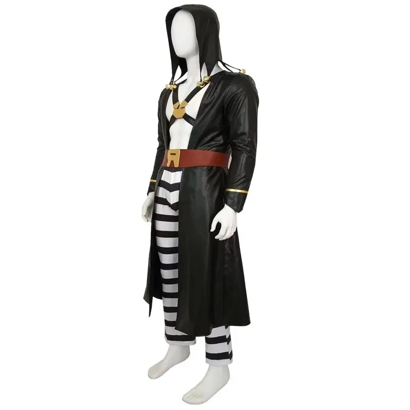 

Anime JoJo's Bizarre Adventure: Golden Wind Risotto Nero Cosplay Wig Uniform Hooded Trench Pants Halloween Party Outfit fo FD1;6