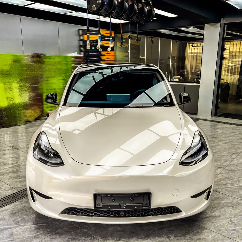 

Car Vinyl Film PET Liquid Metal Muse White Auto Vinyl Wrapping Film Self Adhesive Motorcycle Car Body Decor Decal Accessories