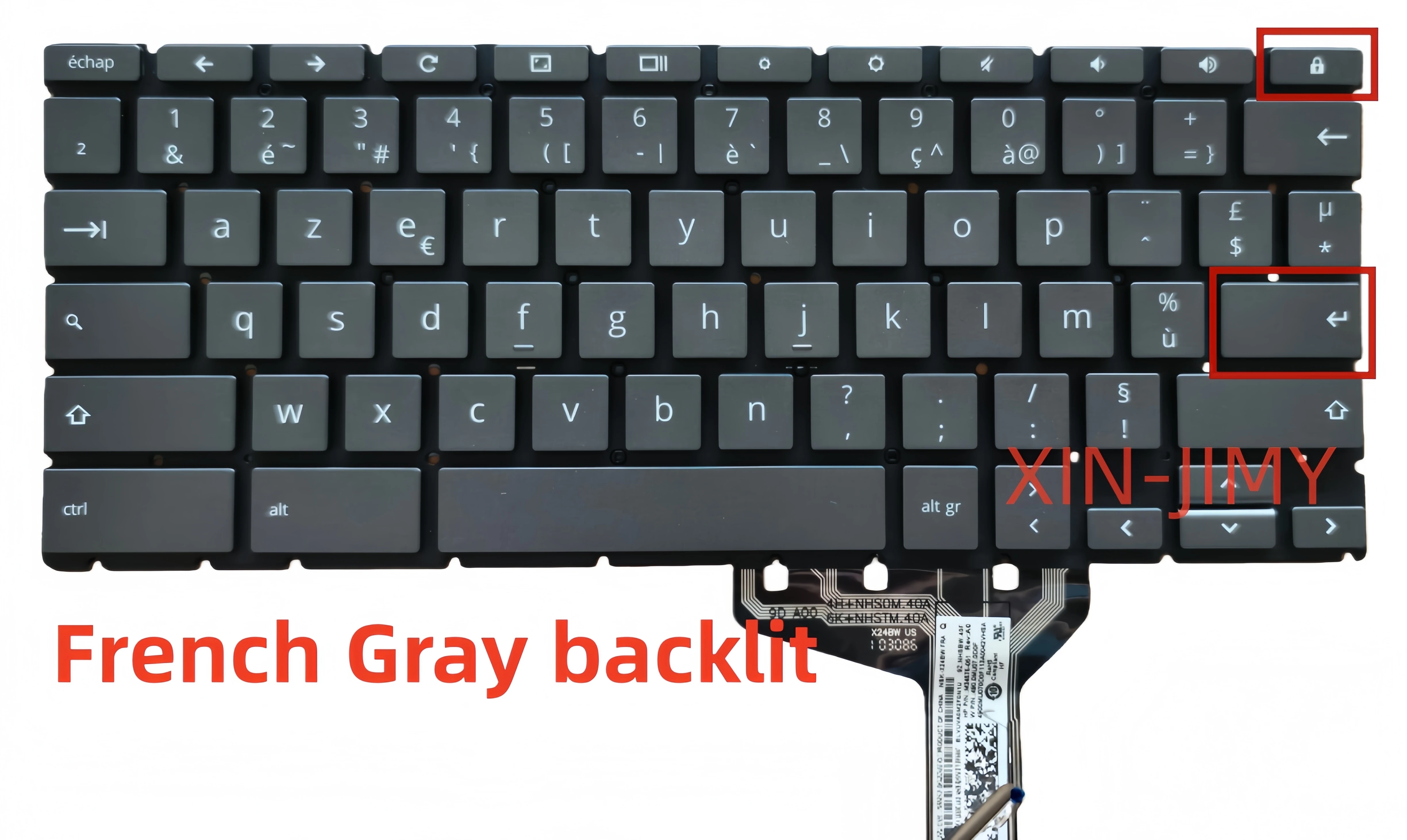 French Gray Laptop Keyboard For HP Pro C640 C645 Chromebook X360 14C-CC with backlit