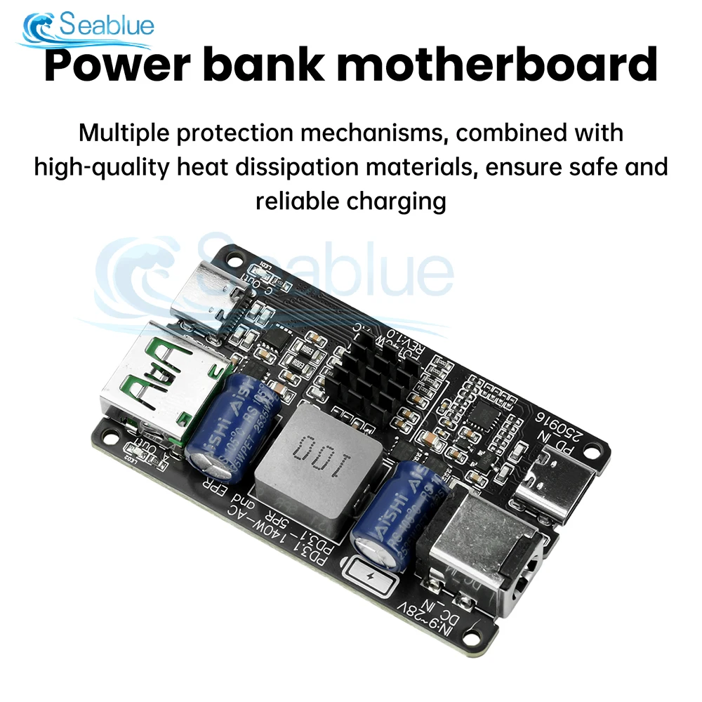 وحدة شحن سريعة PD140W من النوع C USB 2 منافذ مع بروتوكولات شاحن سريع PD/QC/AFC/FCP/SCP تدعم الشحن متعدد الأجهزة