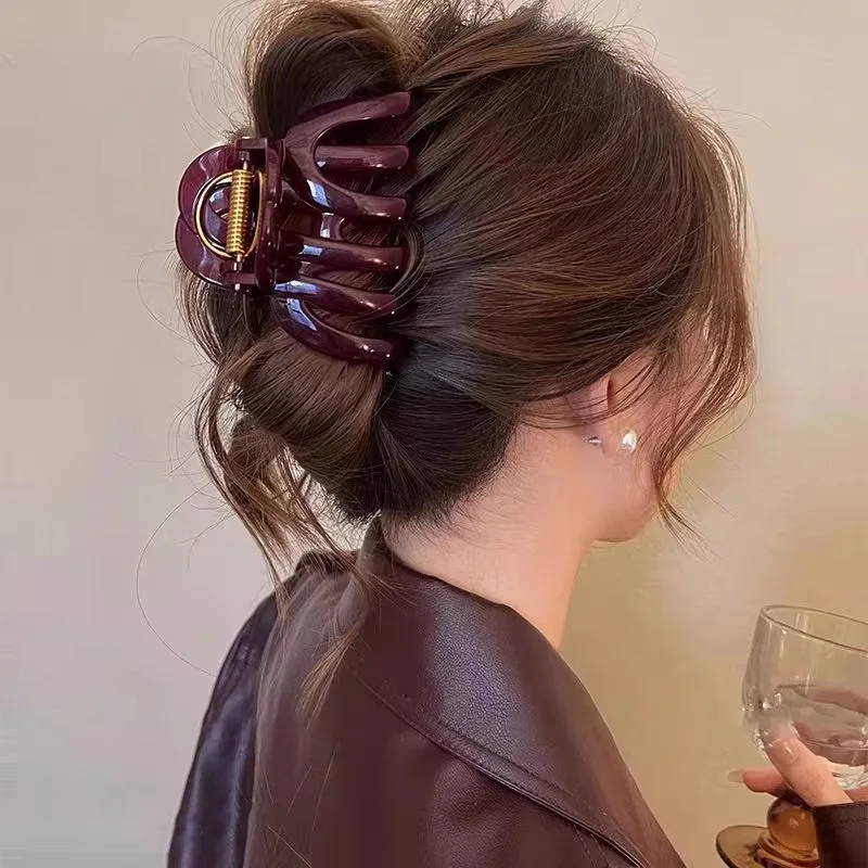 Neue Design Top Grade Kürbis Haar Klaue Clip Für Frauen Süße Haar Ornament Zurück Lange Haar Halten Stirnband Haarnadel Haar Zubehör