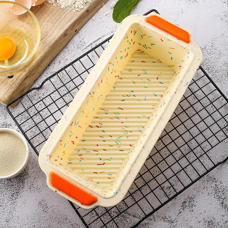 Silicone Rectangular Bread Pan Mold Toast Bread Mold Cake Tray Long Square Cake Mould Bakeware Non-stick Baking Tools