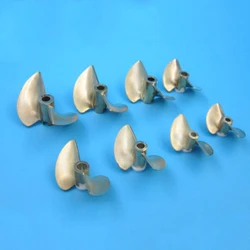 RC Boat Outer Diameter 30/32/35/38/40/43/48/50/52mm Inner D3.18/4/4.76mm Pitch 1.4mm Two-blade Copper Propeller