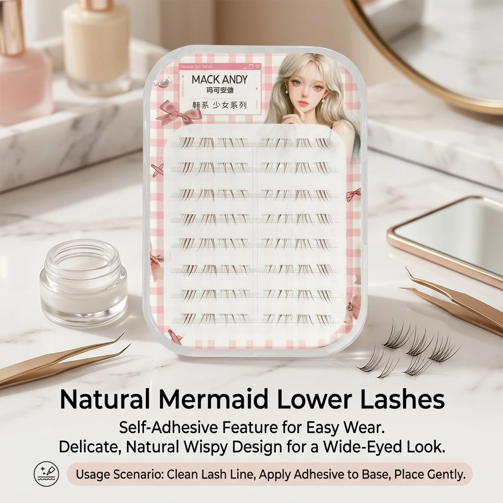8줄 만화풍 속눈썹 연장, 머메이드 스타일, 자연스러운 - Eyelash Extension No 8 리뷰 및 가격