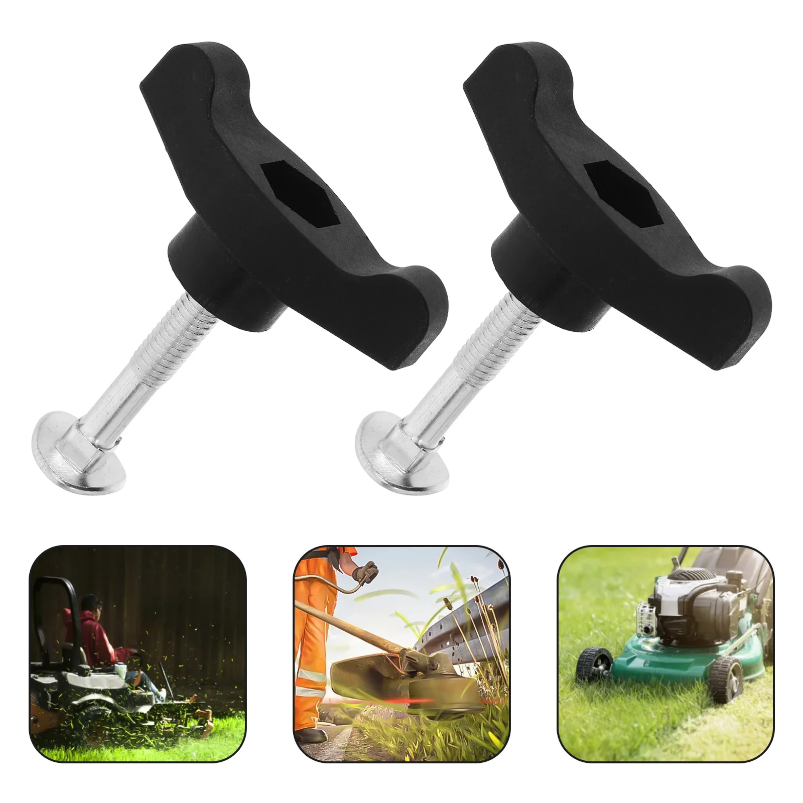 2 Sets Lawn Mower Handle Bolt Lawnmower Wheelbarrow Handles Bolts Triangle Steel